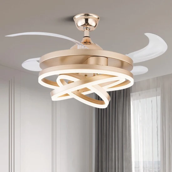 Diseño 2023 Luz invisible deformable de la fan de la iluminación interior ahorro de energía de 42 pulgadas